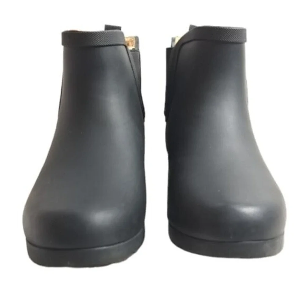 Chooka Women's Waterproof Black Ankle‎ Boots Faux Fur Size 8